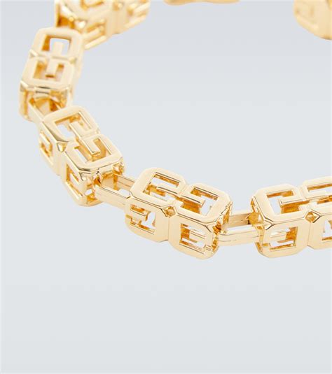 givenchy g cube bracelet|G Cube gold tone bracelet in gold .